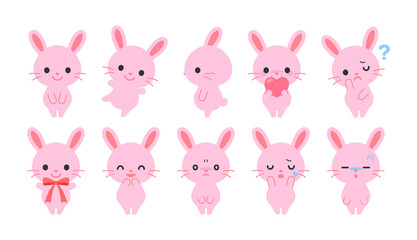 Obraz premium うさぎイラスト素材 : Rabbit illustration material