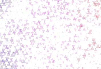 Light Purple, Pink vector background with triangles, circles.