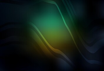 Dark Blue, Green vector texture with bent lines.