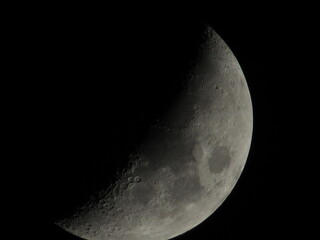 Naklejka premium A Dark Gray Half Moon