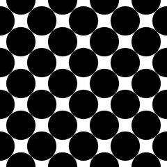 Seamless pattern. Big dots wallpaper. Circles ornament. Polka dot motif. Circular figures backdrop. Rounds background. Dotted motif. Digital paper, textile print, web design, abstract. Vector artwork.