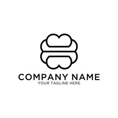 Hamburger vector logo template. Vintage burger cafe logo with grunge texture. Trendy vintage design.