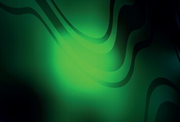 Dark Green vector blurred shine abstract template.