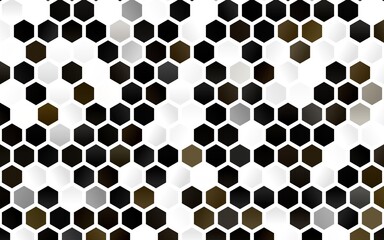 Light Black vector template in hexagonal style.