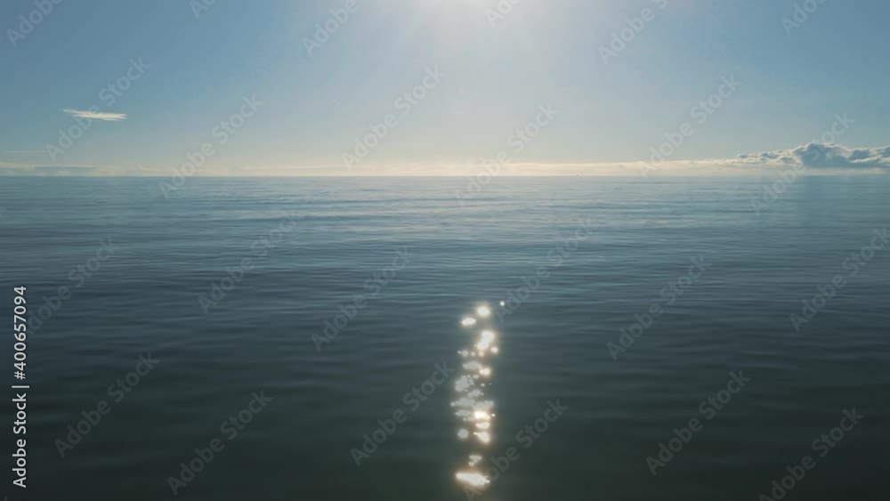 Poster empty ocean waves, seamless loop