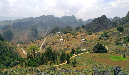 Fototapeta na wymiar Amazing landscape Around Ha Giang Village in Vietnam