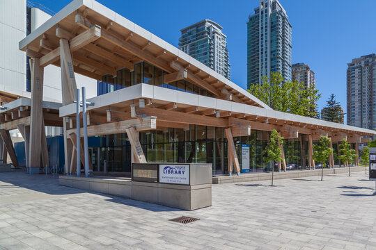 TORONTO, CANADA- JUNE 2, 2017: Toronto Public Library’s Scarborough Civic Centre Branch, Toronto’s 100th Public Library. 