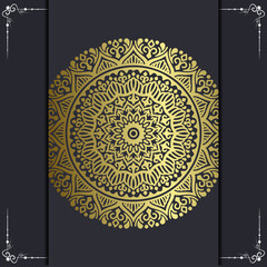 Mandala template with elegant, classic elements. Great for invitation, flyer, menu, brochure, background Premium Vector