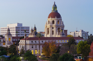 Stunning image of the Pasadena City Hall taken before sun rise. The City of Pasadena is located in Los Angeles County.