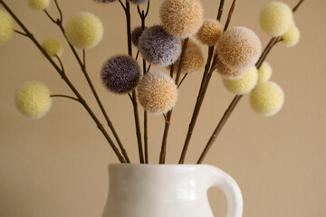 bouquet of flowers, white vase with flowers