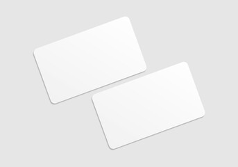 realistic blank business card mockup