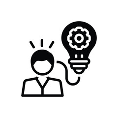 Black solid icon for expert
