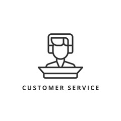 customer service icon vector illustration. customer service icon outline design.
