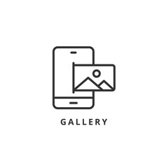 gallery icon vector illustration. gallery icon outline design.