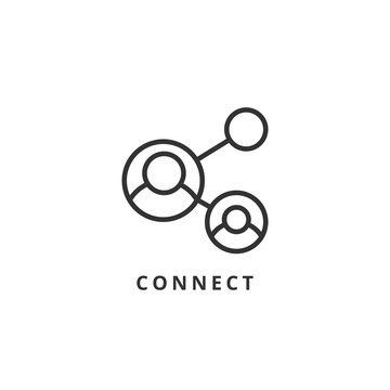 connect icon vector illustration. connect icon outline design.