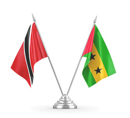 Sao Tome and Principe and Trinidad and Tobago table flags