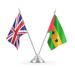 Sao Tome and Principe and United Kingdom table flags