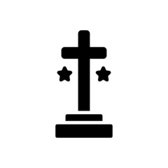Black solid icon for cross
