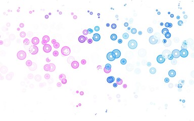 Light Pink, Blue vector template with circles.