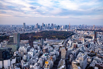 都市風景　：　東京　新宿方面