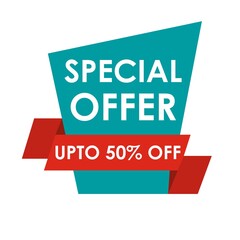 Sale and special offer tag, price tags, special offer label upto 50% off