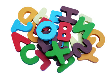 alphabet blocks with clipping path