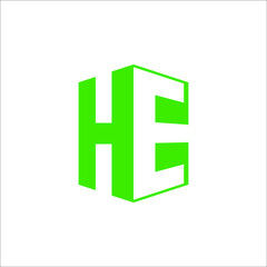 letter HE logo
