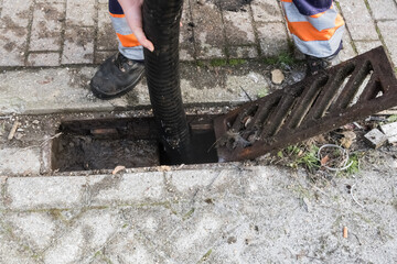 suction from street floor drain
