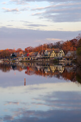 autumn landscape with lake