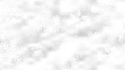 Seamless grey background with snowflakes. Vector Illustration. Merry Christmas and Happy New Year greeting card design with white snow on blue background.