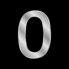 Metal number zero symbol.