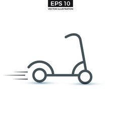 Vector scooter icon design on white background. Eps 10 vector illustration.