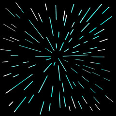 水色の放射状の高速移動するイメージの背景素材