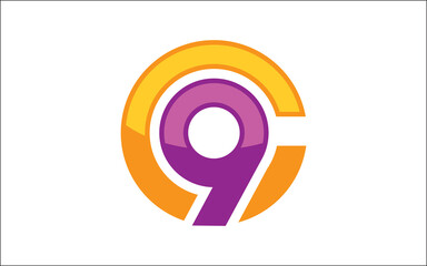 Illustration vector graphic of letter C9 icon logo template design