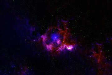 Colored beautiful galaxy. Elements of this image were furnished by NASA.