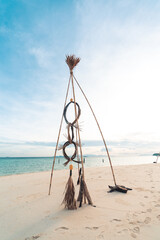The beach in the morning On the island