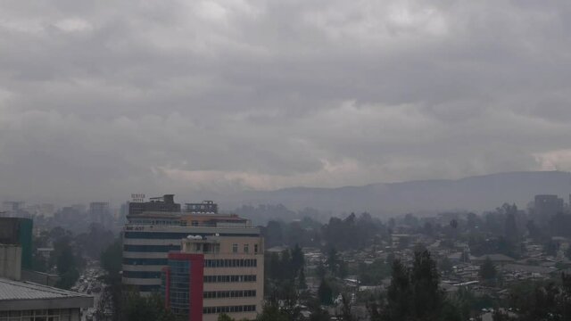 During summer time, Addis ababa is Cover with rain, more than 3 times a day usually raining.