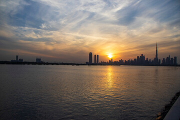 Fototapeta na wymiar Dubai city skyline. UAE. Outdoors