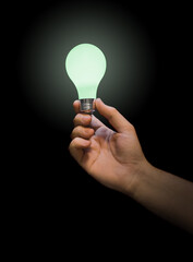 Lighting lamp in hand