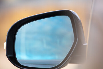 Fototapeta premium Mirror on the car in the morning. Background