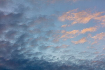 Fototapeta na wymiar Clouds in the sky at sunset.