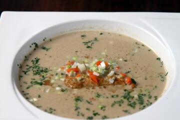 Boletus mushroom soup