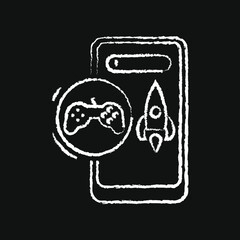 chalk icon, mobile application icon, games, gaming platforms
