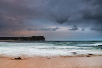 Fototapeta premium Wet weather sunrise seascape