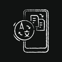 chalk icon, mobile application icon, online translator
