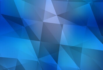 Fototapeta premium Light BLUE vector shining triangular layout.