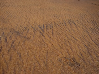 Rough sand pattern on the beach