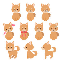 Fototapeta premium 犬イラスト素材 : Dog illustration material