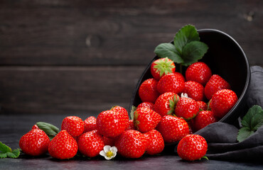 Ripe garden strawberry
