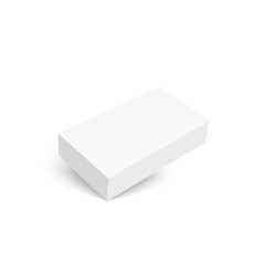 Realistic blank cardboard packaging box mock up. Vector isolated illustration on white background.